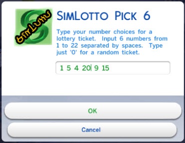 Mod xổ số The Sims 4