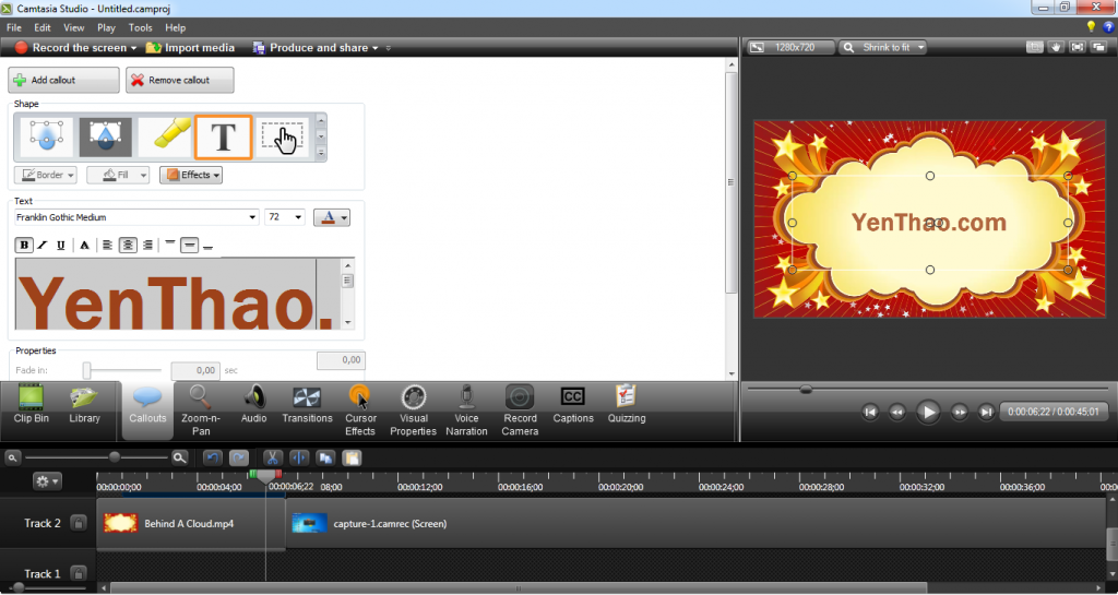 Biên tập video tut bằng phần mềm Camtasia Studio 8