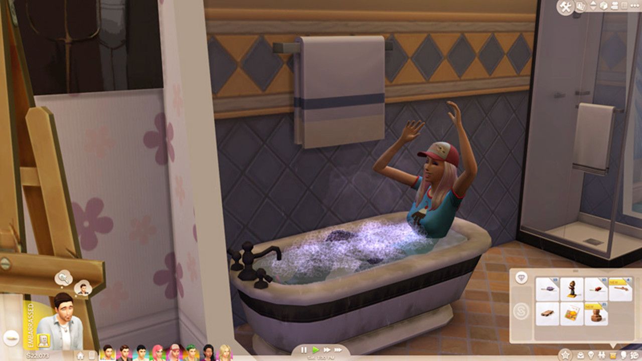 Mod sửa lỗi mặc đồ khi tắm The Sims 4
